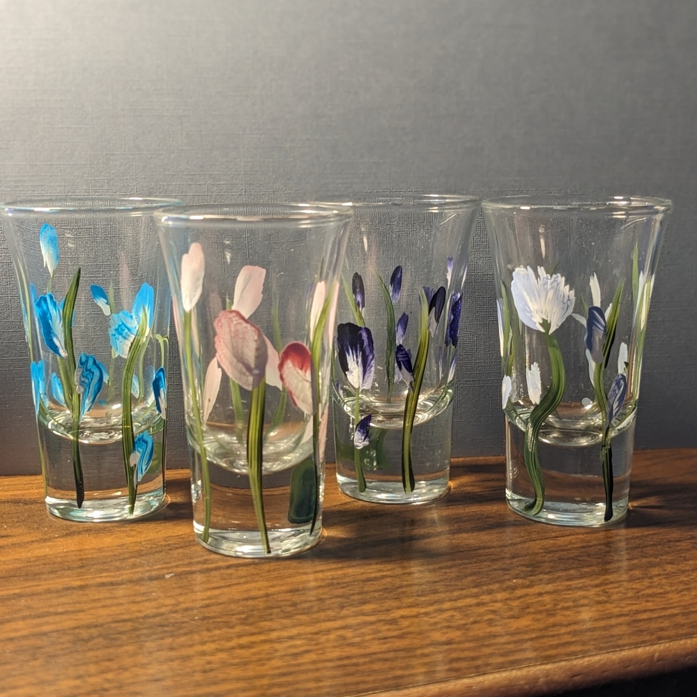 Beautiful Hand Painted Shot Glasses